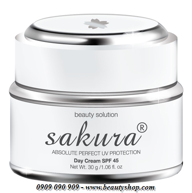 Kem trị nám trắng da ban ngày Sakura Absolute Perfect UV Protection Day Cream SPF45 